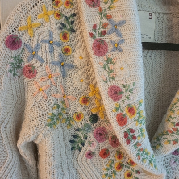 Anthropologie Sweaters - Anthropologie Embroidered Cardigan
